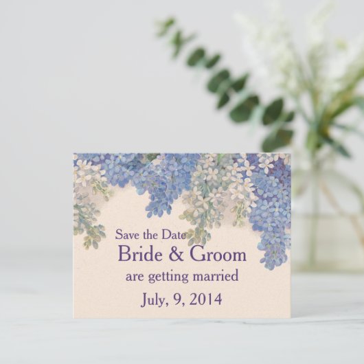  Lilacs Save the Date Briefkaart (Staand voorkant)