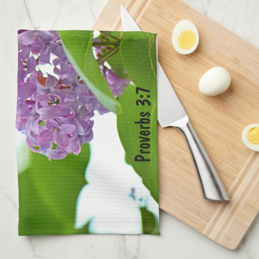 Lilacs Spreuken 3:7 Keukenhanddoek (Quarter Fold)