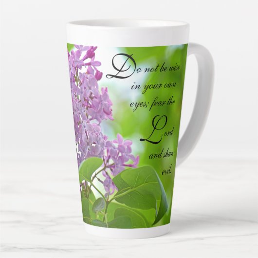 Lilacs Spreuken 3:7 Latte Mok (Rechterhoek)