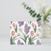 Lilacs Tulpen Lelies Flower Pattern Briefkaart (Staand voorkant)