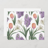 Lilacs Tulpen Lelies Flower Pattern Briefkaart (Voorkant / Achterkant)