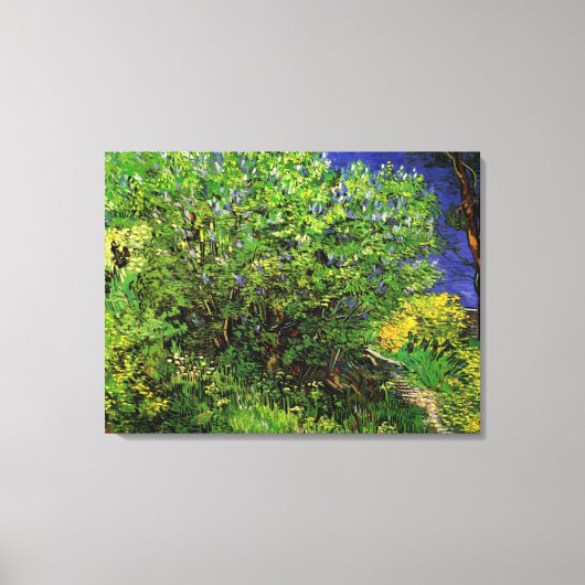 Lilacs van Vincent van Gogh,  Garden Flowers Canvas Afdruk (Voorkant)