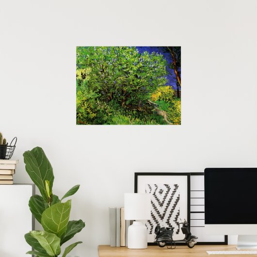 Lilacs van Vincent van Gogh,  Garden Flowers Poster (Thuiskantoor)