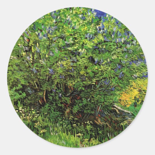 Lilacs van Vincent van Gogh, Garden Flowers Ronde Sticker (Voorkant)