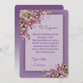 Lilacs Verjaardag Kaart (Voorkant / Achterkant)