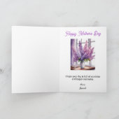 Lilacs voor Moederdag Gepersonaliseerde Waterverf Kaart (Binnen)