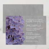 Lilacs Wedding Invitations Kaart (Voorkant / Achterkant)