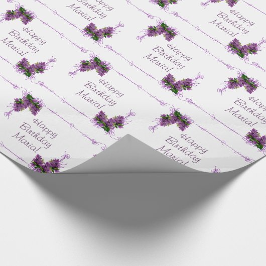 Lilacs Wrapping Paper Cadeaupapier (Hoek)
