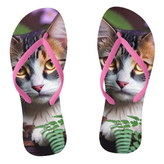 Lilah de schildpad: een perfect mooie kat teenslippers (Voetbed)