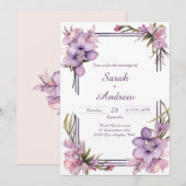 Lilah Flower Art: gepersonaliseerde huwelijksuitno Kaart (Voorkant / Achterkant)