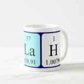 Lilah periodieke tabel naam mok (Voorkant rechts)