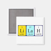 Lilah periodieke table name magnet (Voorkant / Achterkant)