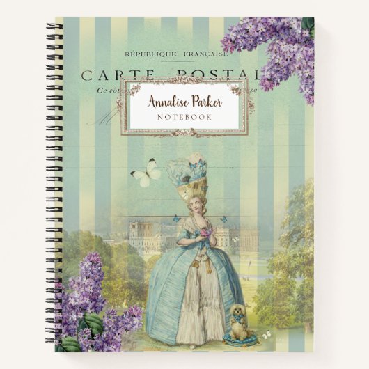 Lilas au printemps French geïnspireerd Personalize Notitieboek (Voorkant)