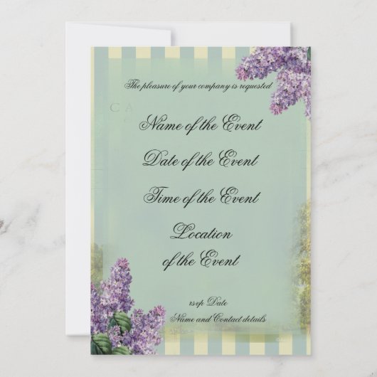 Lilas au printemps kaart (Achterkant)