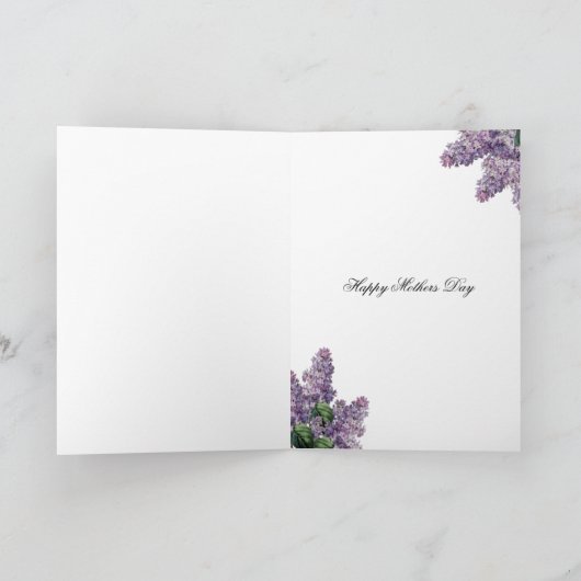 Lilas au printemps, Mothers Data Kaart (Binnen)