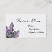 Lilas au printemps, over goud visitekaartje (Achterkant)