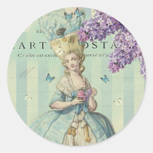 Lilas au printemps ronde sticker (Voorkant)