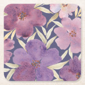 Lilas en acuarela  kartonnen onderzetters (Voorkant)