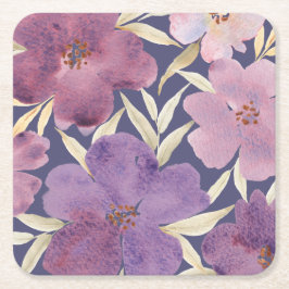 Lilas en acuarela  kartonnen onderzetters