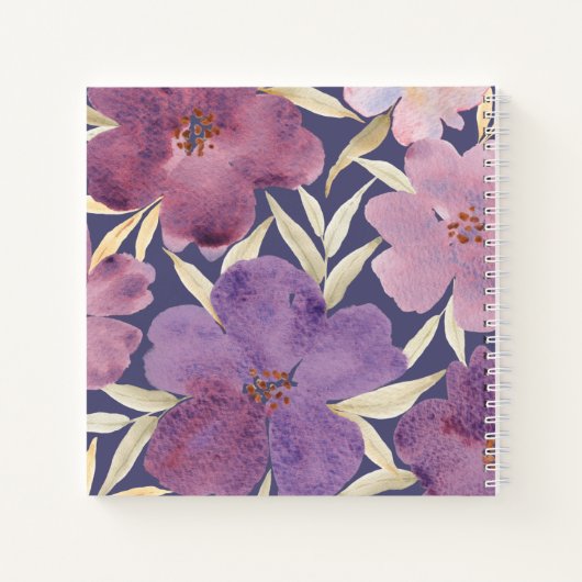 Lilas en acuarela  notitieboek (Achterkant)