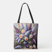 lila's en rozen in vaas tote bag (Achterkant)