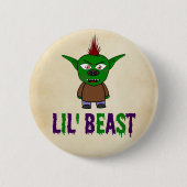 Lil'Beast Driving Font Goblin Halloween Ronde Button 5,7 Cm (Voorkant)