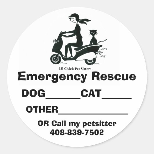 LILCHICK_LOGO 2, Noodhulp,... - Gepersonaliseerd Ronde Sticker (Voorkant)