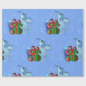 lil'Dragon Snowflake Cadeaupapier (Vlak)