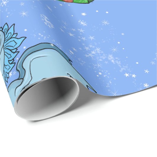 lil'Dragon Snowflake Cadeaupapier (Rol Hoek)