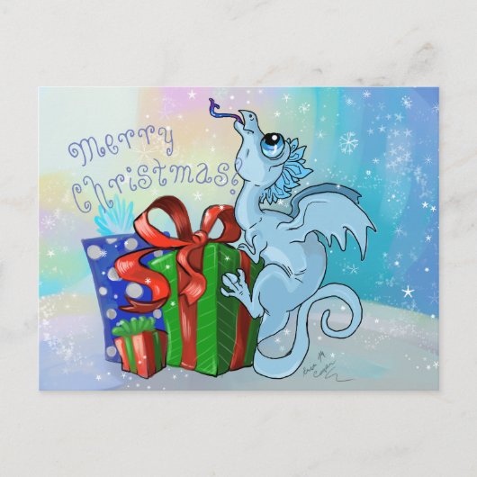 lil'Dragon Snowflake Feestdagenkaart (Voorkant)