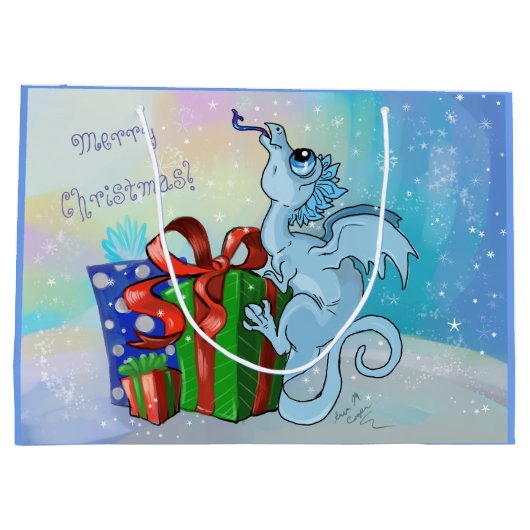 lil'Dragon Snowflake Large Cadeautasje (Achterkant)