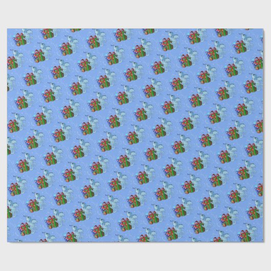 lil'Dragon Snowflake Wrapping Paper Cadeaupapier (Vlak)