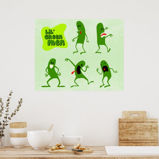 Lil'Green Mannen Poster (Keuken)