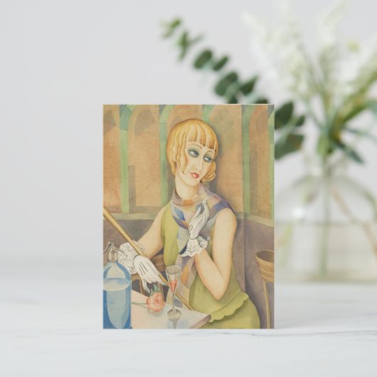 Lili Elbe - Gerda Wegener Feestdagenkaart (Staand voorkant)