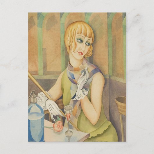 Lili Elbe - Gerda Wegener Feestdagenkaart (Voorkant)