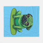 Lili Pug Fleece Deken (Voorkant (Horizontaal))