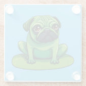 Lili Pug Glazen Onderzetter (Achterkant)