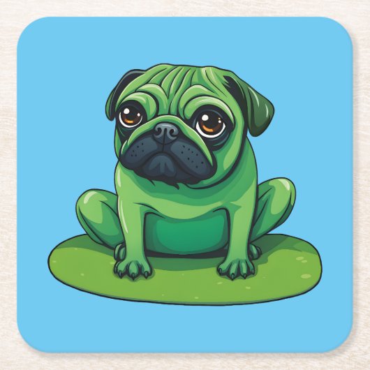Lili Pug Kartonnen Onderzetters (Voorkant)