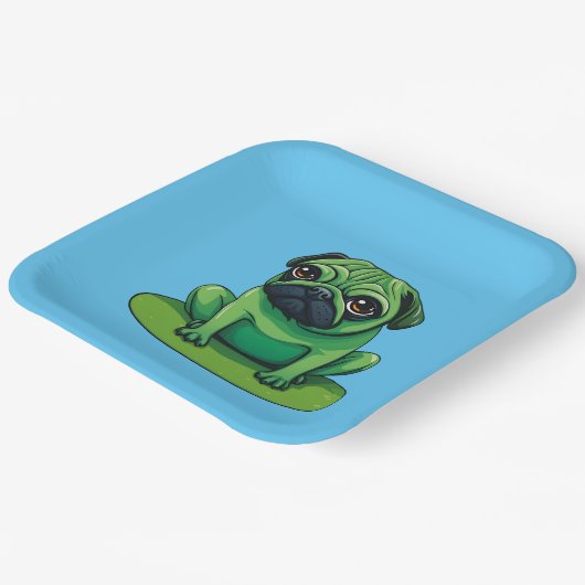 Lili Pug Papieren Bordje (Gebogen)