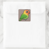 Lilians Lovebird Vierkante Sticker (Tas)