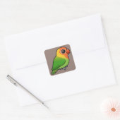 Lilians Lovebird Vierkante Sticker (Envelop)