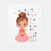 Lilibet genaamd Peach Princess Cadeaus voor Meisje Fleece Deken (Voorkant)