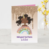 Lilibet  Girly Princess Cards - Gepersonaliseerd Kaart (Gele Bloem)