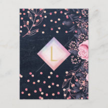 Lilibet Monogram Navy Rosegold Pink Princess Gifts