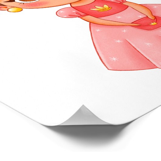 Lilibet Named Peach Princess Gifts for Girls Poster (Hoek)