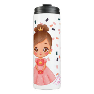Lilibet Named Peach Princess Gifts for Girls Thermosbeker