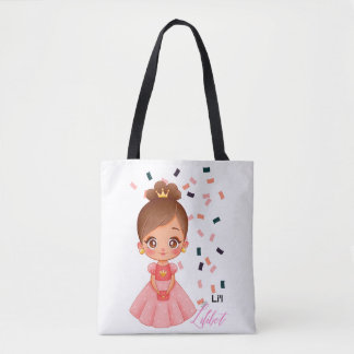 Lilibet Named Peach Princess Gifts for Girls Tote Bag