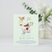 Lilibet Tea Party Shower nodigt voor prinses uit (Staand voorkant)