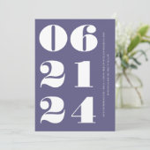 Lilic wit schoon elegant modern en minimalistisch kaart (Staand voorkant)