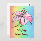 Lilie briefkaart (Voorkant / Achterkant)